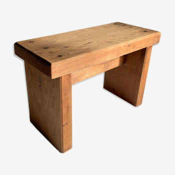 Tabouret vintage en bois massif