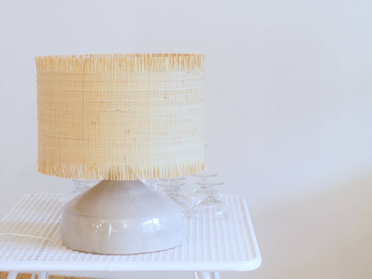 Large enamelled ceramic lamp by Jean CHATONEY