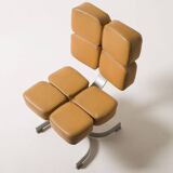 Unique brutalist chair, former Czechoslovakia, 1970s Large set available