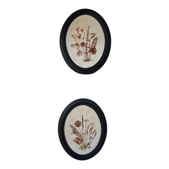 Pair of dried flower frames