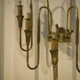 Monumental bronze wall light with 5 arms, neoclassical Art Deco from the 1940s.