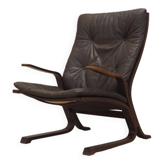Leather armchair, Scandinavian design, 1960s, production: Norway