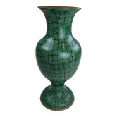 Decorated brass vase