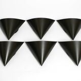 Set of six very rare large 1970s metal wall lights by Staff | Model 2020/21