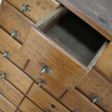 Armoire d'apothicaire vintage allemande en pin et chêne, années 1950