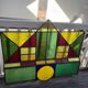Vitrail artisanale polychrome vers 1970