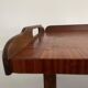 Wooden coffee table with a lovely square pattern, serving tray, 1960s, Germany.