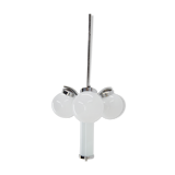 Lustre art déco en chrome et verre, années 1930