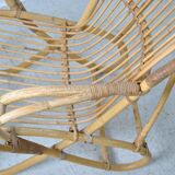 Fauteuil rotin 1960