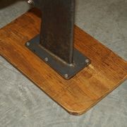 Six vintage mid-century modern folding stadium seats with new bases.