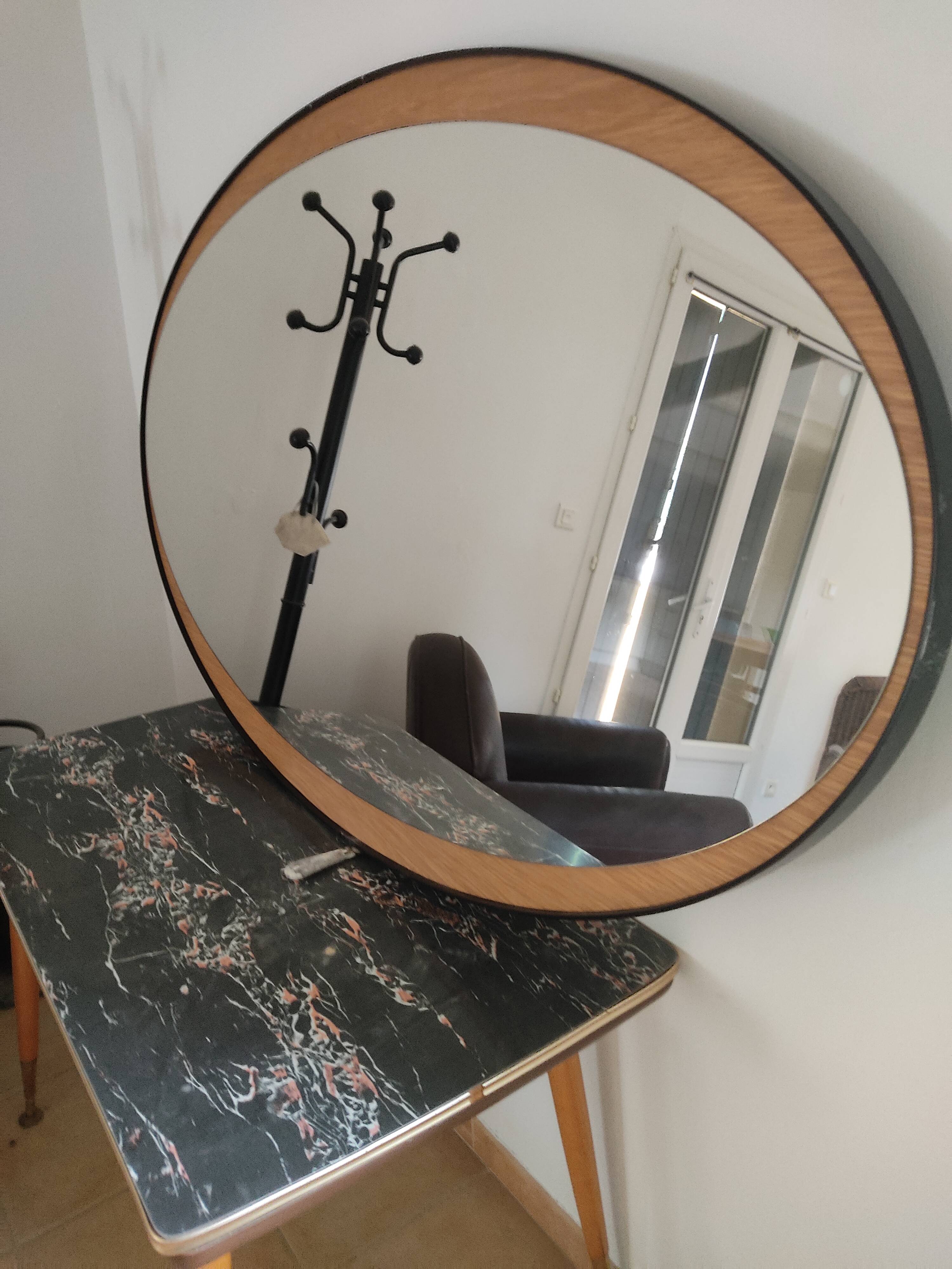 Grand miroir ovale