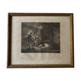 Alexandre Joseph Desenne, Les 1er amours d'Henri IV, engraving, XIXth century