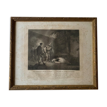 Alexandre Joseph Desenne, Les 1er amours d'Henri IV, engraving, XIXth century