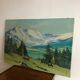 Mountains and horses painting