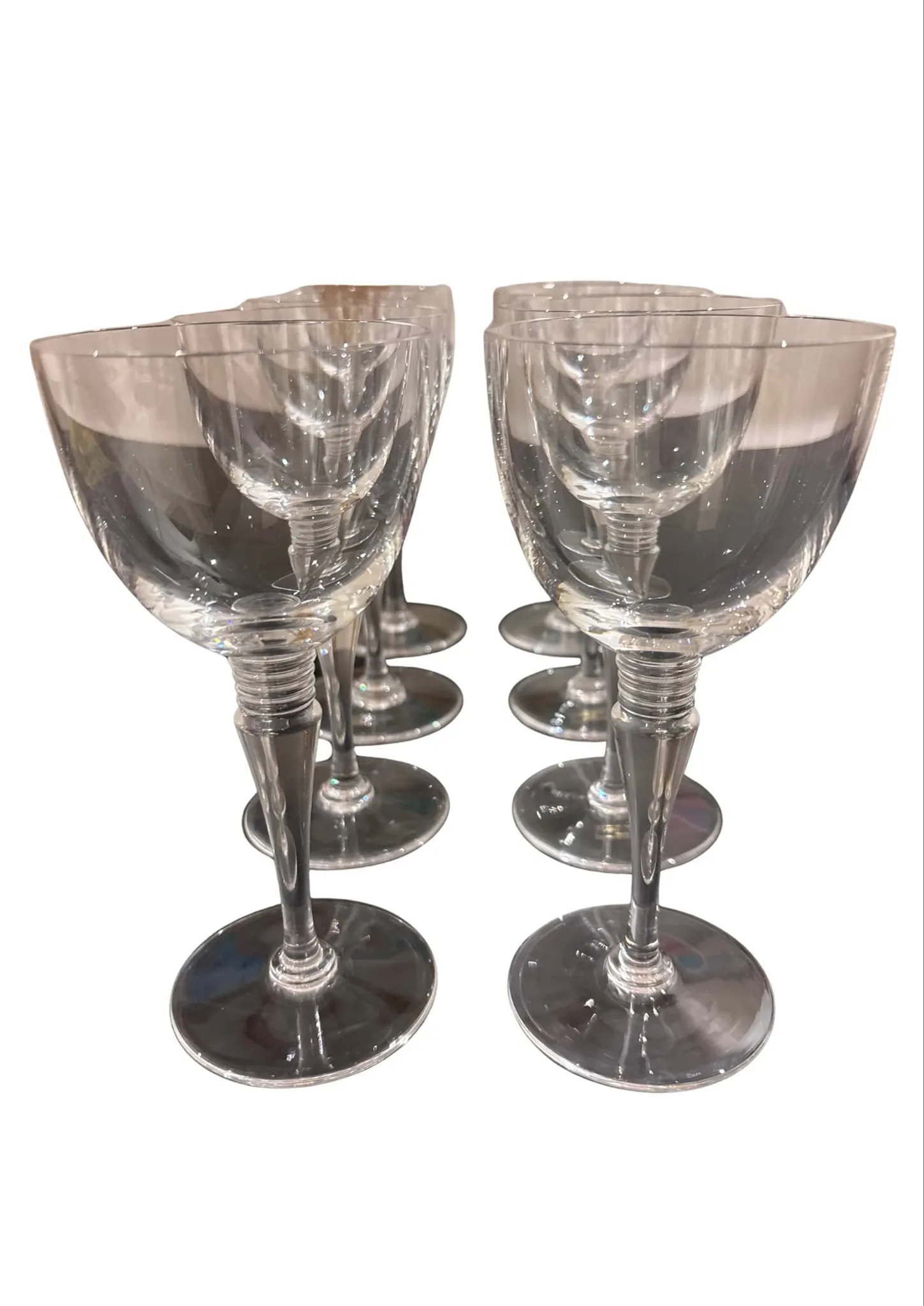 Set of 8 Saint-Louis “Grand Lieu” Crystal Red Wine Glasses – 17.5 cm