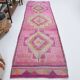 Pink Brown Turkish Runner Rug 86x300Cm SKU 18158