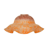 Speckled toothed glass lampshade