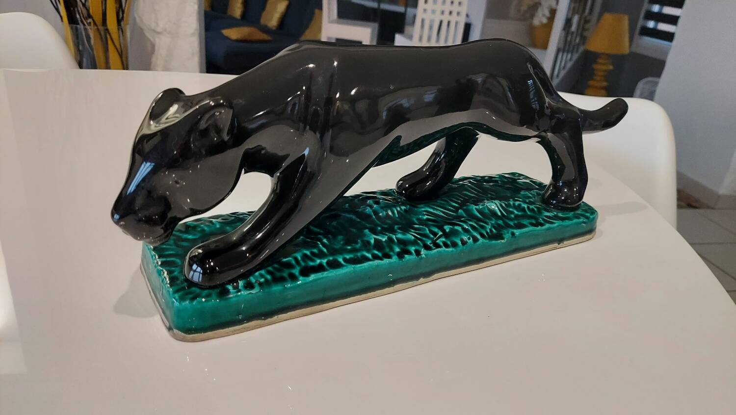 Ceramic Panther Vallauris art deco 1930