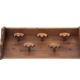Vintage coat rack, wall-mounted wooden coat rack, 5 hooks, rustic, cloakroom, coat hanger, rack