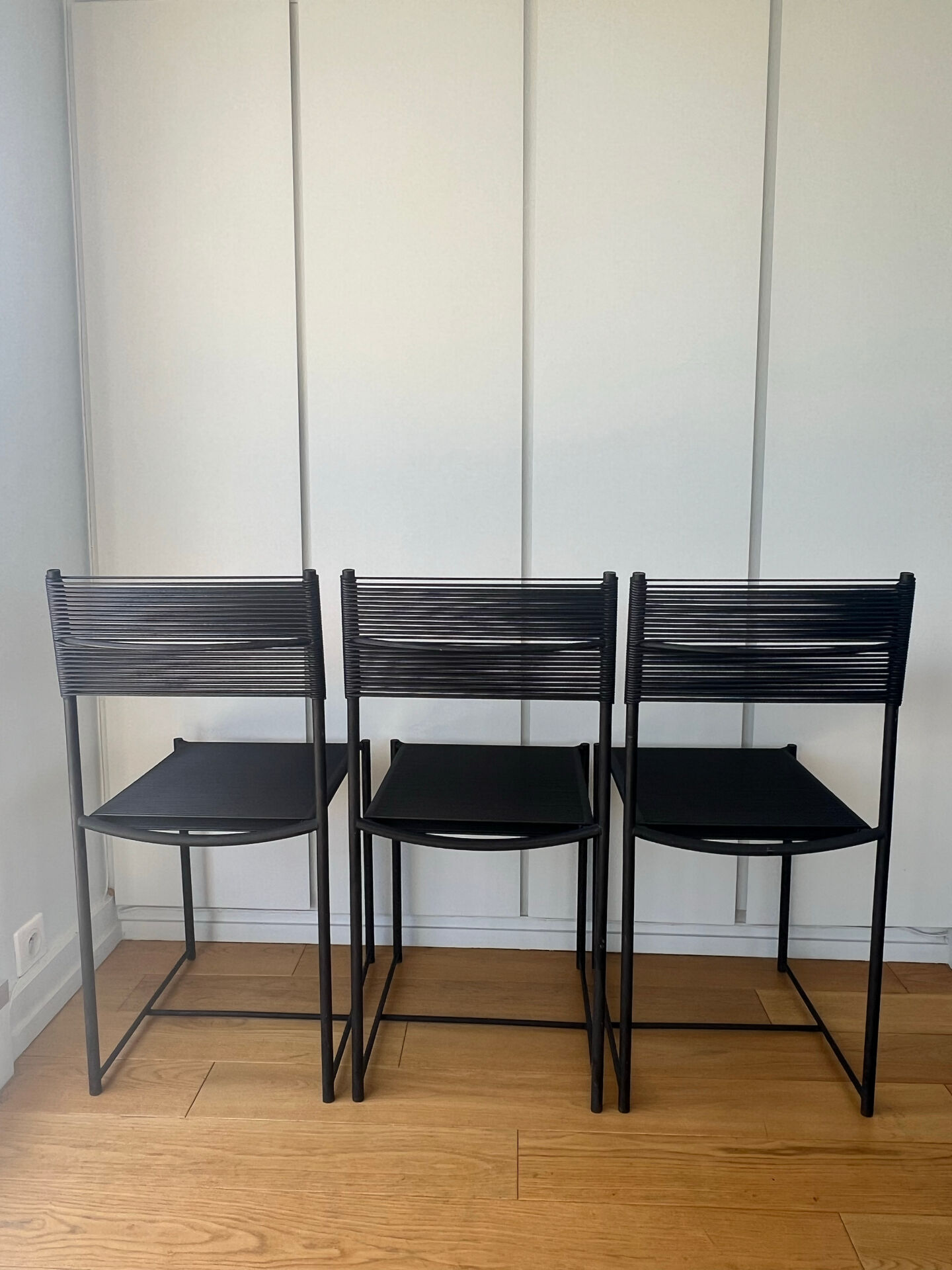 3 Spaghetti chairs by Alias