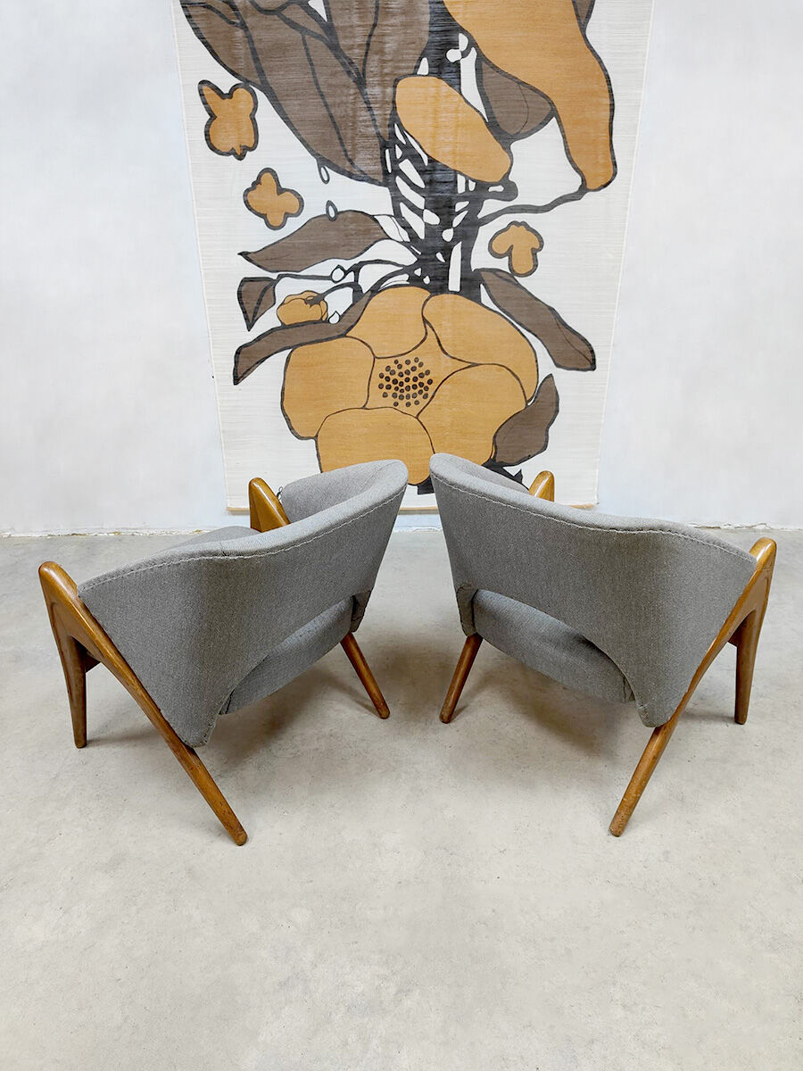 Midcentury scandinavian design lounge set sofa armchairs