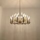 Brass Chandelier by Gaetano Sciolari
