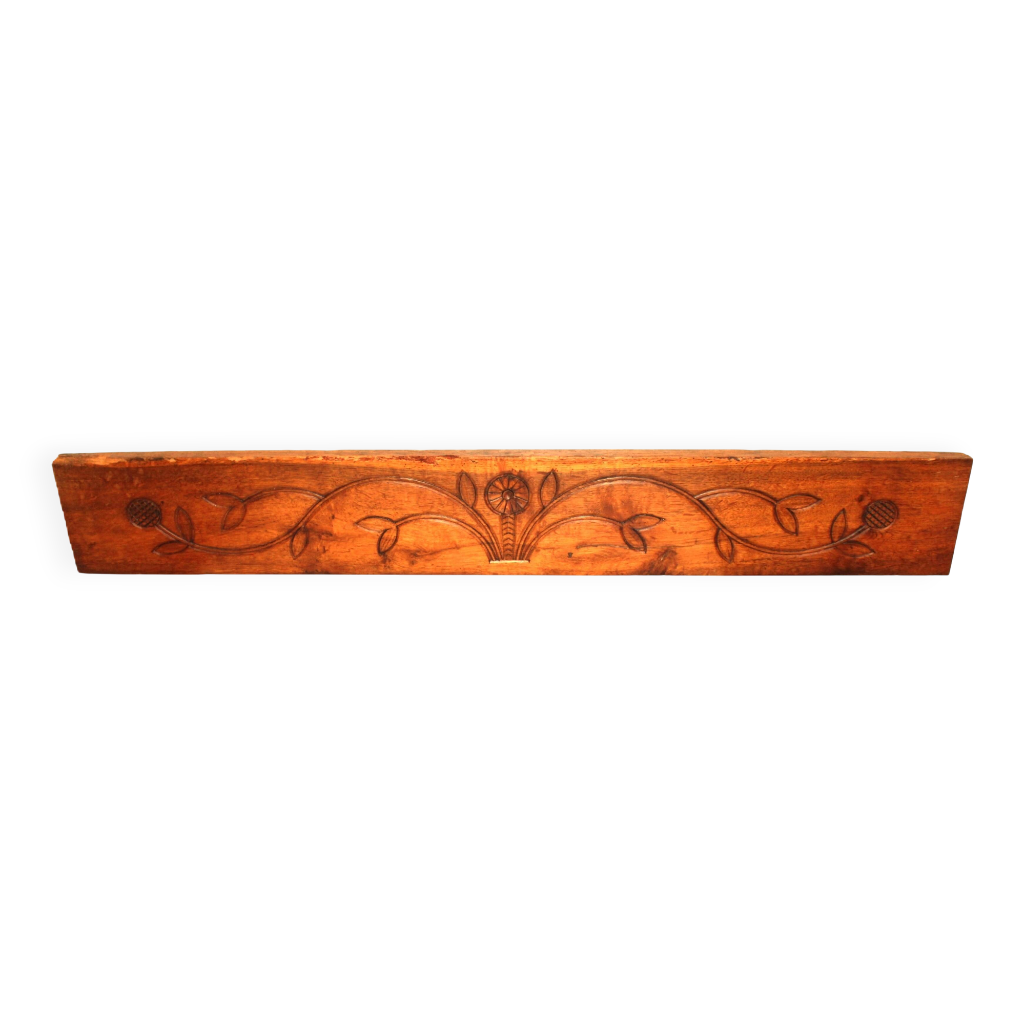 Antique carved wooden decorative panel