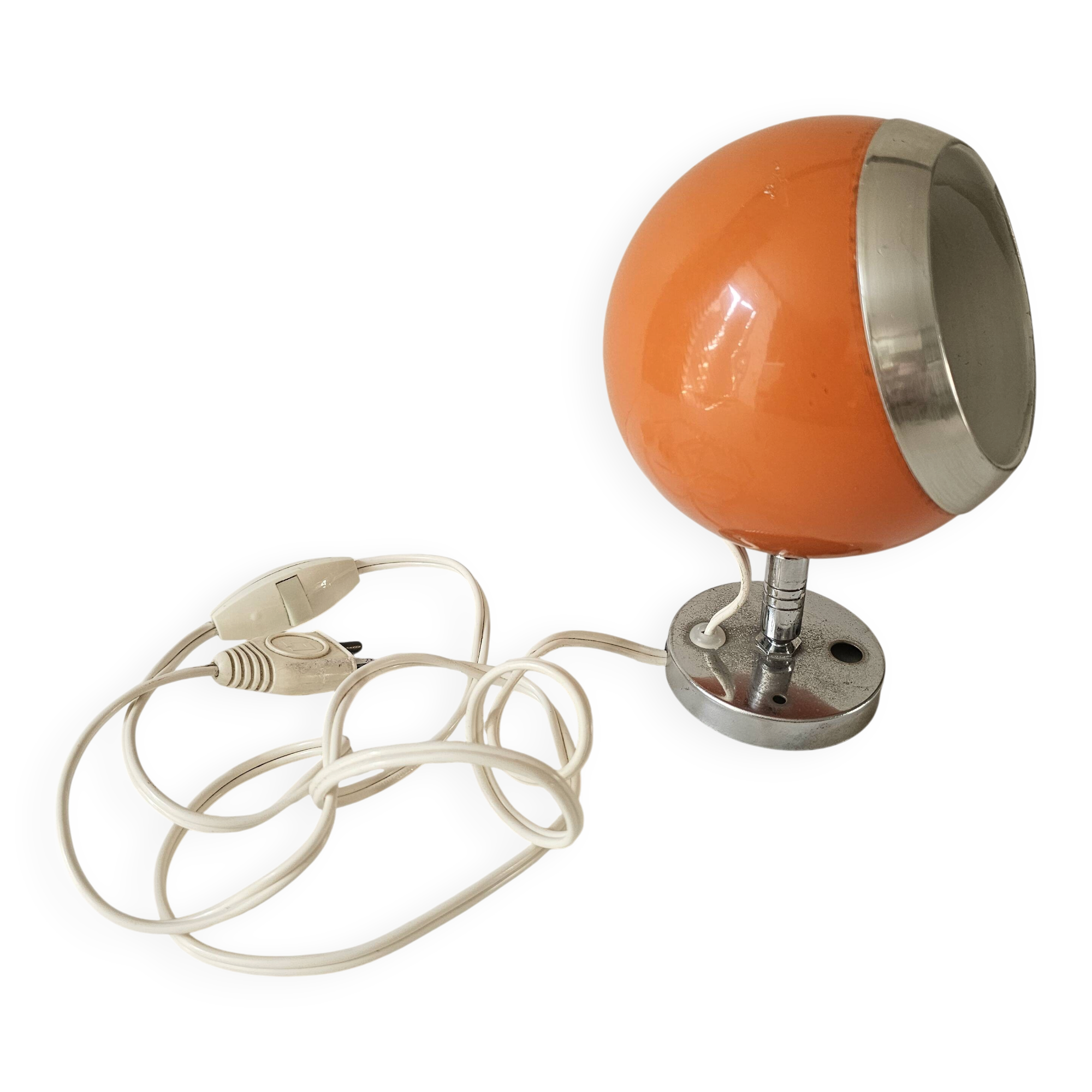 Orange Ball Lamp - Space Age - 1970s