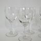 Set of 6 engraved crystal wine glasses from the 30s and 40s