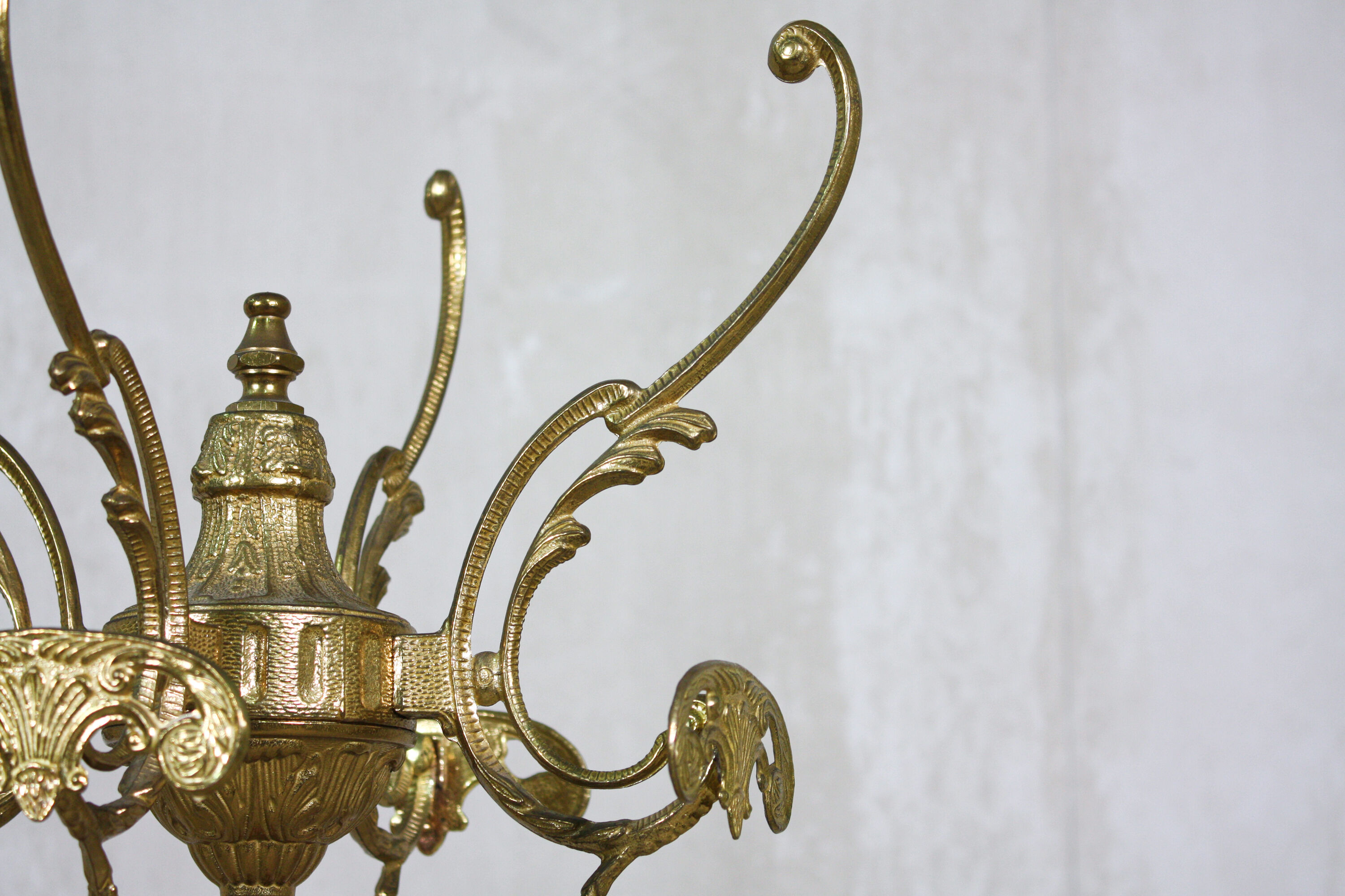 Neoclassical brass & marble clothing stand, 1920's