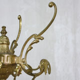 Neoclassical brass & marble clothing stand, 1920's