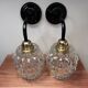 Pair of antique glass wall sconces