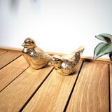 Pair brass birds