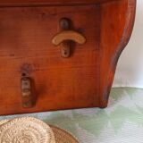 Vintage wooden wall coat rack