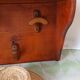 Vintage wooden wall coat rack