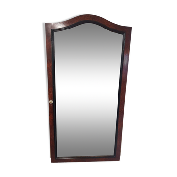 Beveled mirror in elm burl 163cm×65 cm