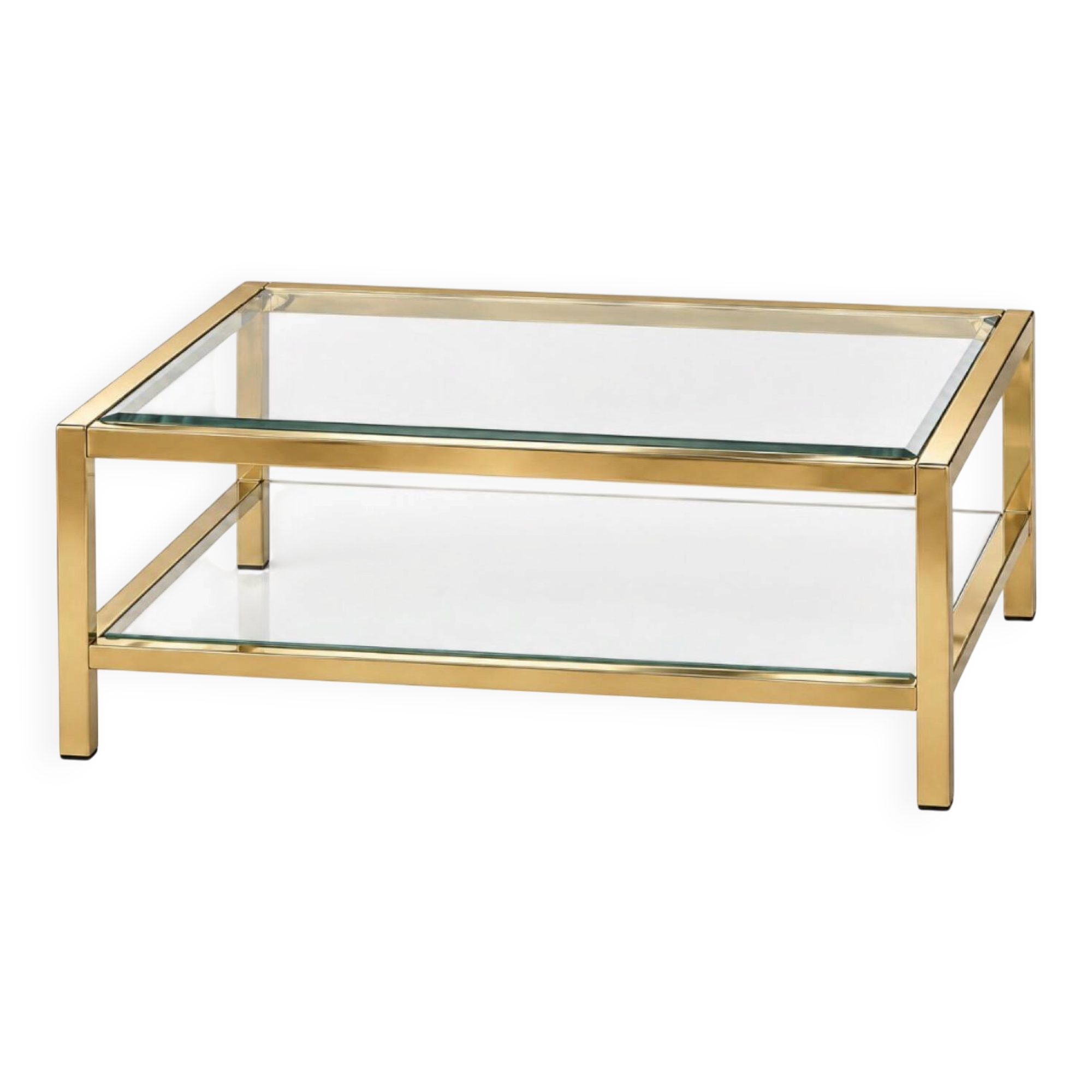 Table basse à double plateau des années 70