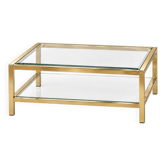 Table basse à double plateau des années 70
