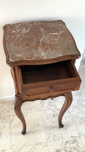 TABLE de Chevet Style Louis XV MARBRE