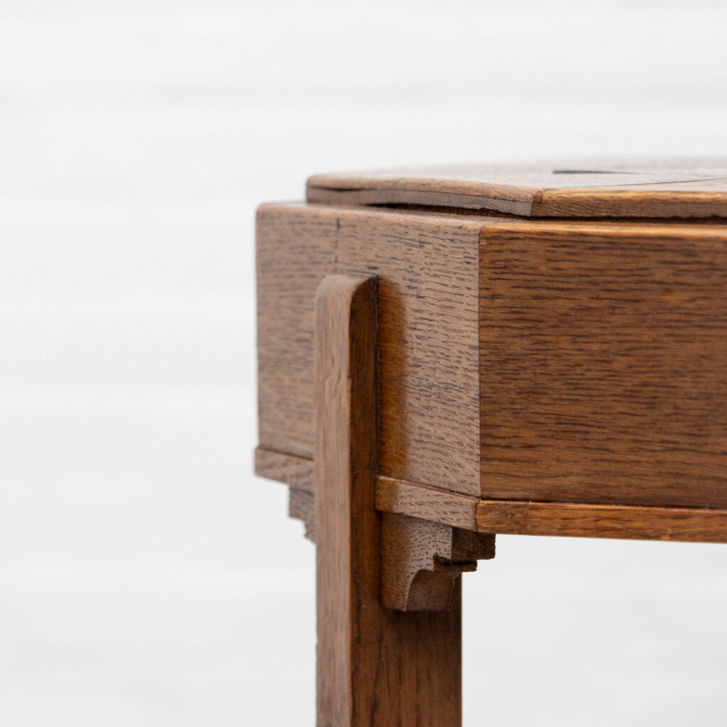 Octagonal Dutch Art Deco side table 1920s