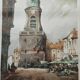 Julien Lacaze - Lithographie en Couleurs le Beffroi d'Amiens