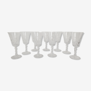 9 crystal glasses