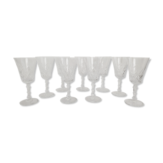 9 crystal glasses