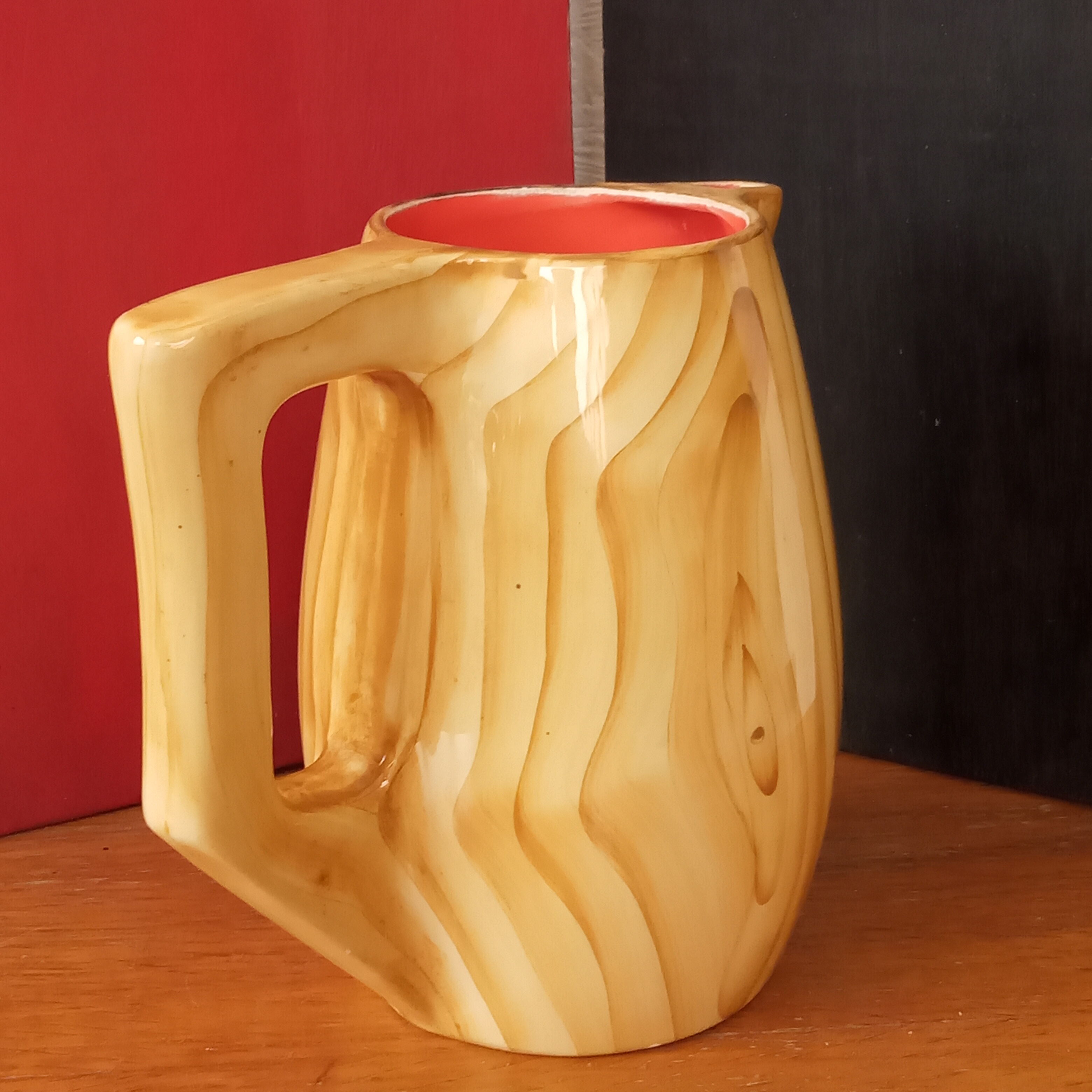 Pichet vallauris en céramique faux bois