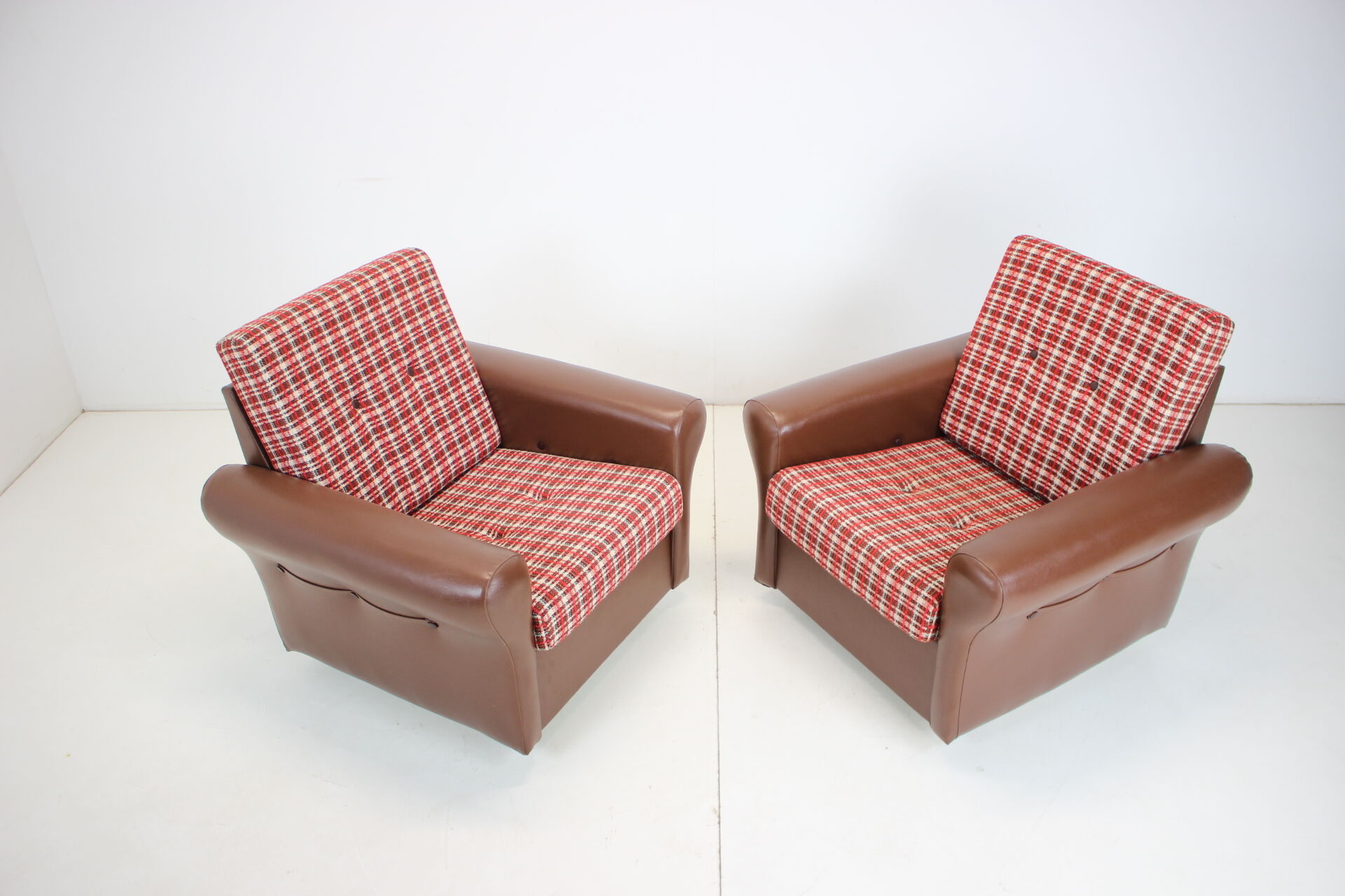 Pair of Mid-century Design Armchairs,Czechoslovakia,1960's.