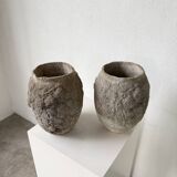 Pair of cement planters, 1900
