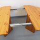 Vintage octagonal dining table from the 1980s in pine with an extension.