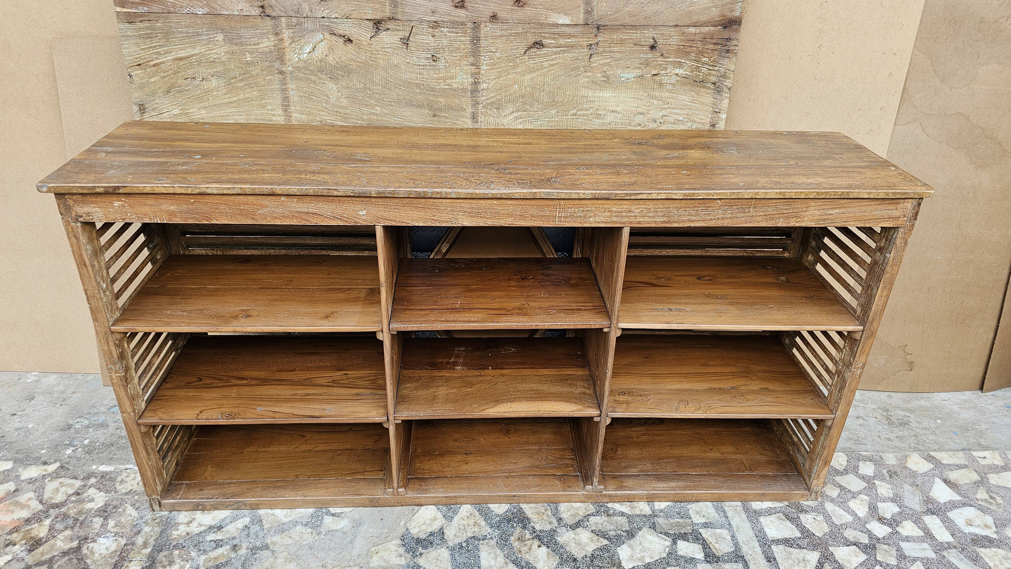 Old teak shop counter from Burma.