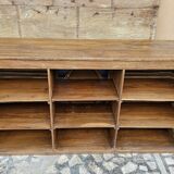 Ancien comptoir de boutiquier en teck birman