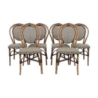 Ensemble de 6 chaises de bistrot parisien